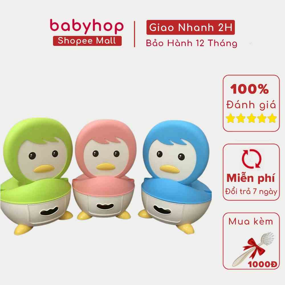 Bô vệ sinh trẻ em chim cánh cụt babyhop hàng chính hãng bảo hành 1 năm