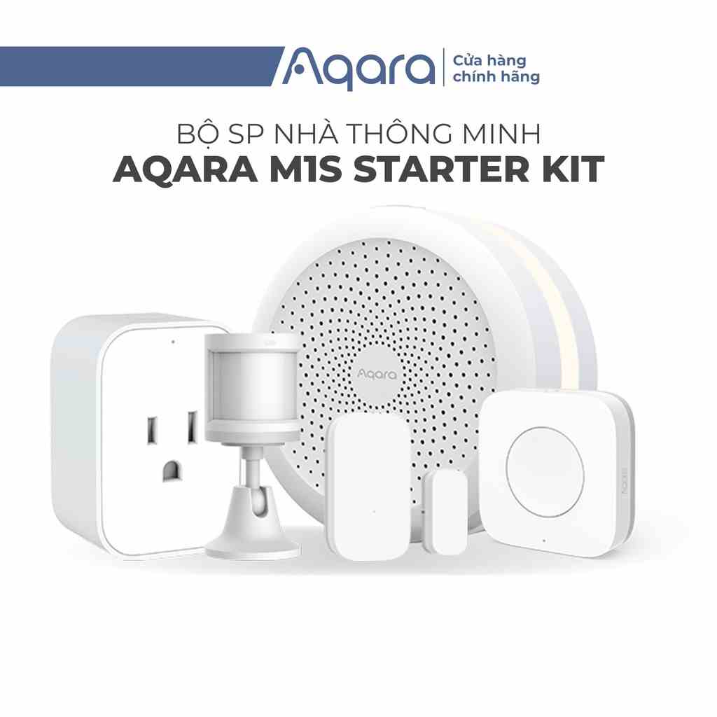 Aqara Smart Home Starter Kit hub M1S Quốc Tế - Bộ nhà thông minh cơ bản tương thích Apple HomeKit - Hàng Chính Hãng BH 1