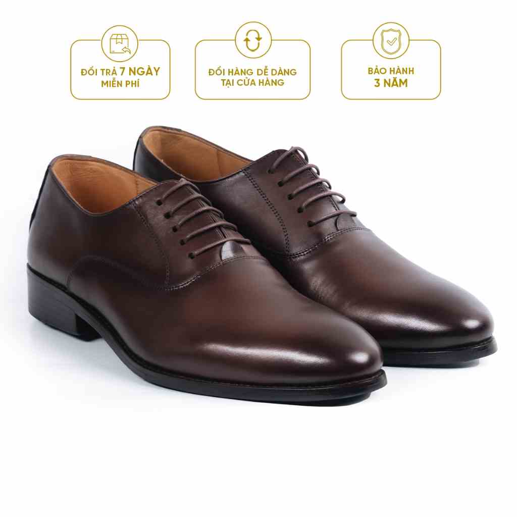 Giày Tây Cao Cấp Classic Oxfords - OF18 - Da Bò Ý Lót Trong Da Bò Mộc - Thương hiệu Be Classy