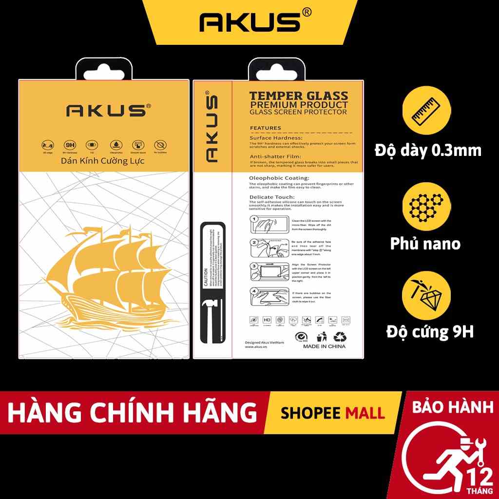 Kính cường lực i.p.akus - Hàng chính hãng