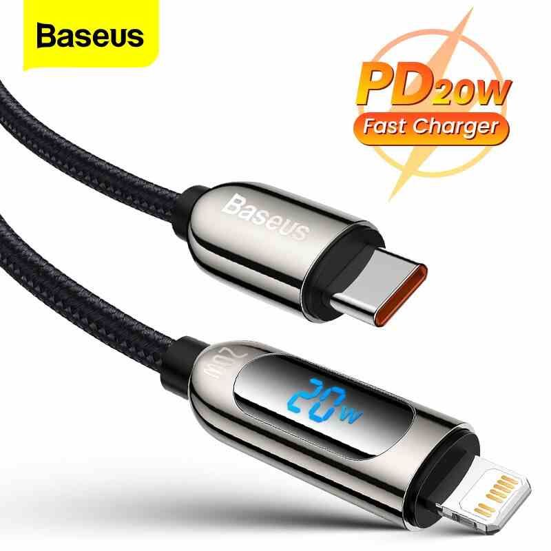 Cáp Sạc Nhanh Truyền Dữ Liệu Baseus PD 20W USB Type C Sang iPhone Cho iPhone 12 11 Pro Max Xs X