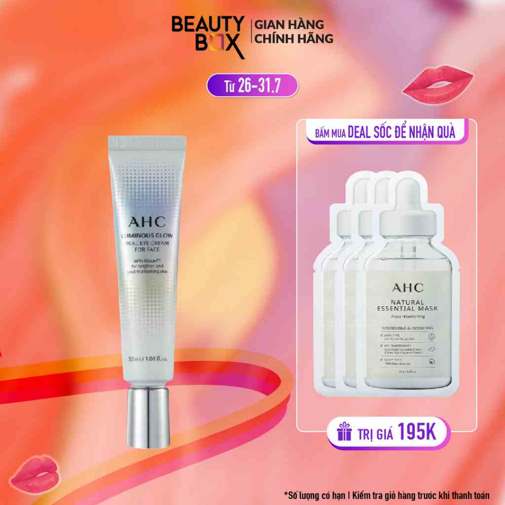 Kem Dưỡng Làm Sáng Vùng Da Mắt AHC Luminous Glow Real Eye Cream For Face 30ml