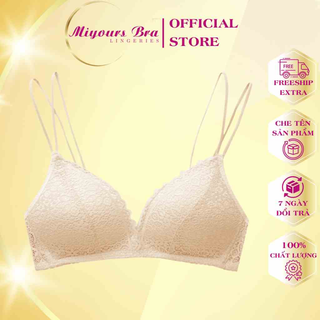 [Mã BMLTB35 giảm đến 35K đơn 99K] Áo lót nữ su ren MiYours Bra AL208 không gọng đệm mỏng dây mảnh nhẹ nhàng đẹp