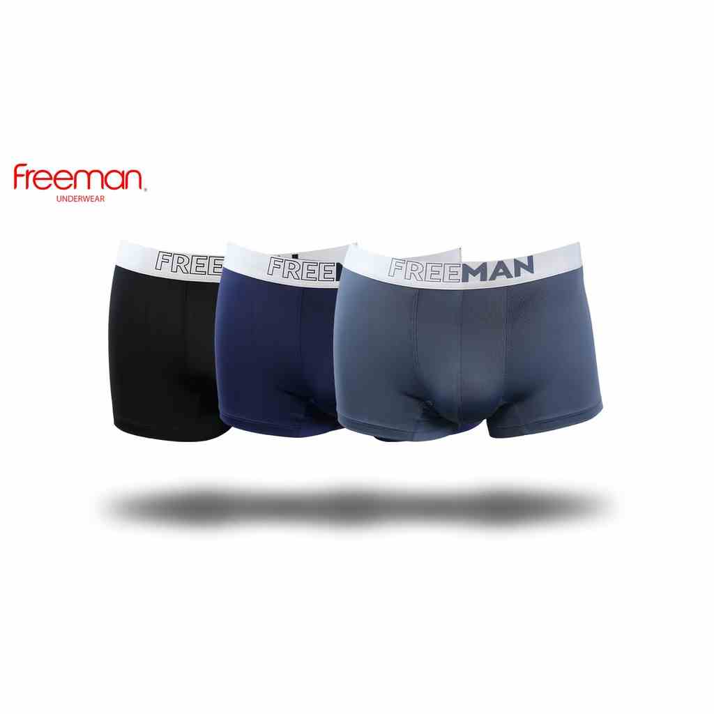 [Mã BMLTA35 giảm đến 35K đơn 99K] [FREEMAN] Combo 3 quần boxer nam thun lạnh cao cấp 6523