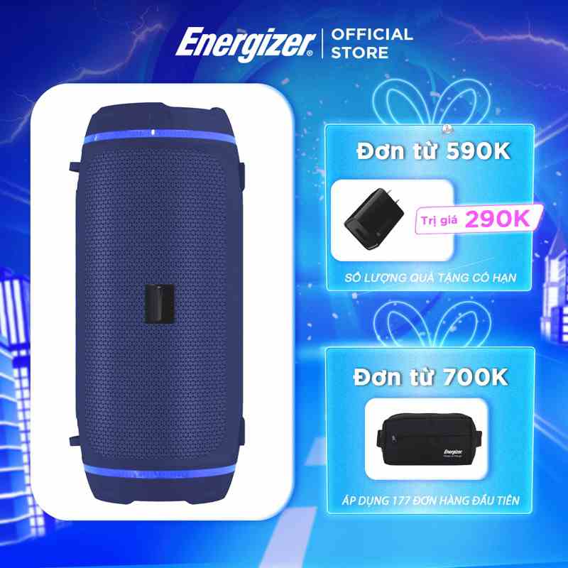 Loa Bluetooth Energizer BTS102 - 10W, bluetooth V5.0 - Hàng Chính Hãng, Bảo Hành 2 Năm 1 Đổi 1