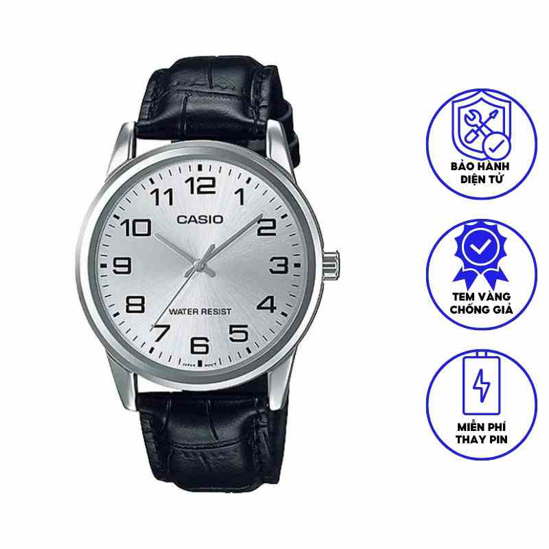 Đồng hồ nam dây da chính hãng Casio MTP-V001L-7BUDF