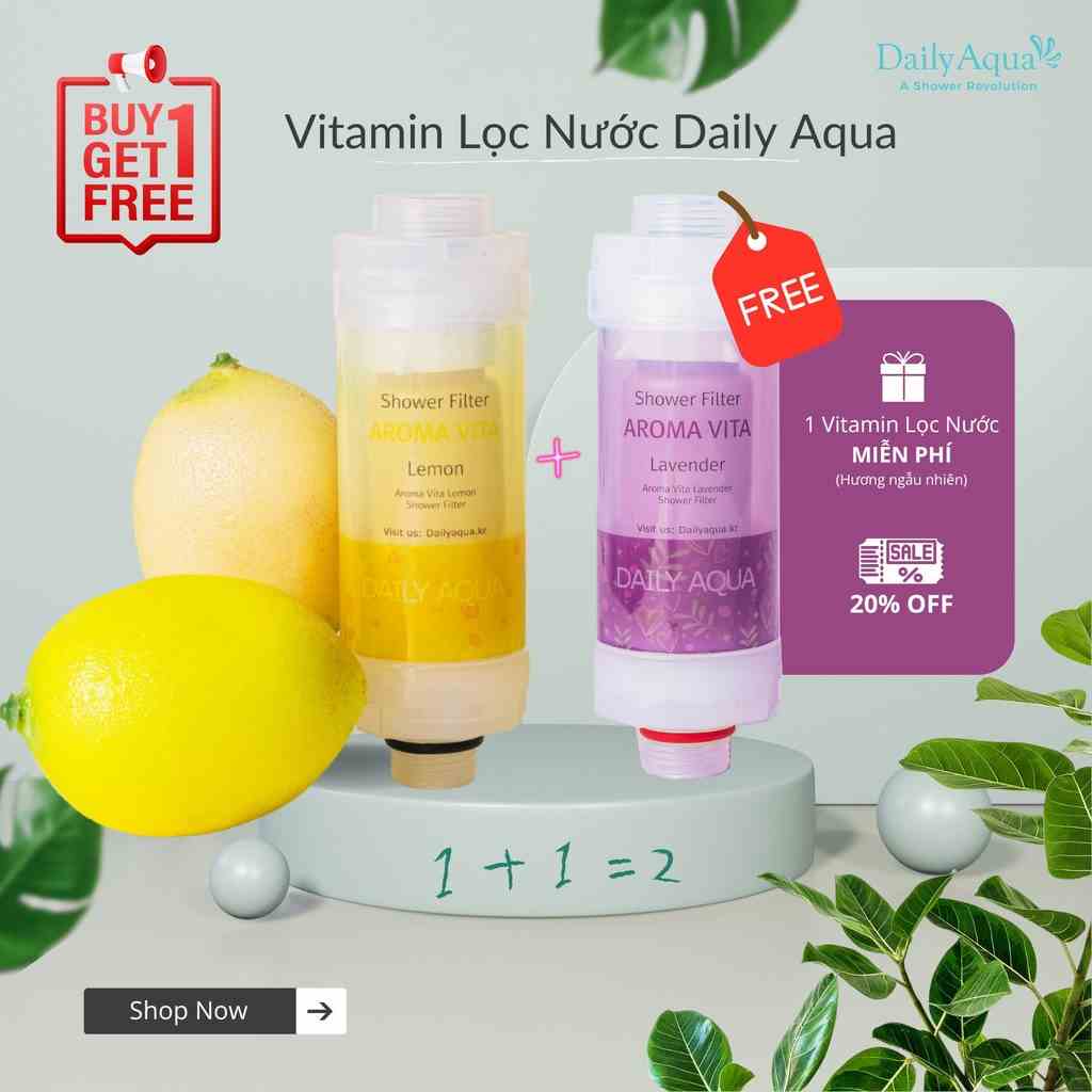 Lõi Lọc Vòi Sen Cung Cấp Vitamin Daily Aqua - Lõi Lọc Tạo Hương Thơm Chanh