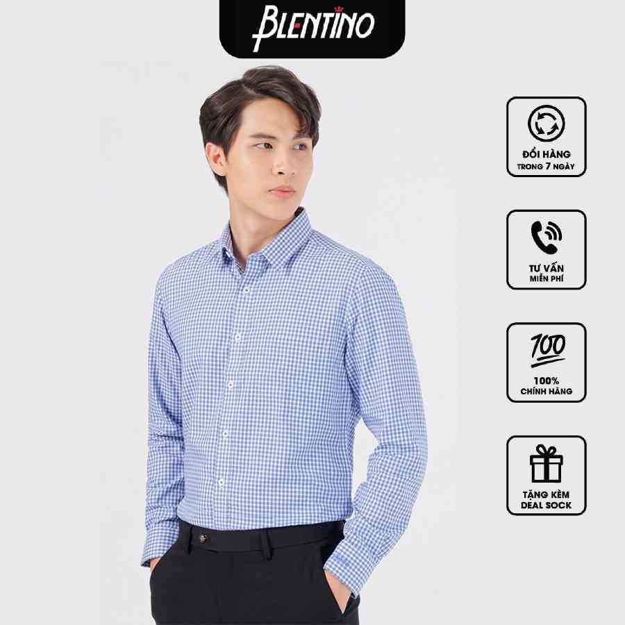 Áo Sơ Mi Nam Regurl Fit Dài Tay Blentino BSM06 - Chống Nhăn, Thoáng Khí, Co Giãn 2 Chiều