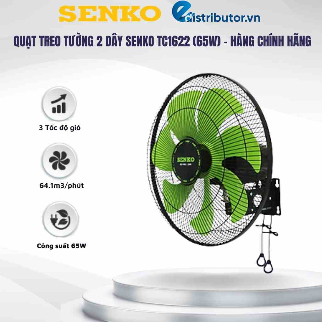 Quạt Treo Tường 2 Dây Senko TC1622 (65W) - Hàng Chính Hãng