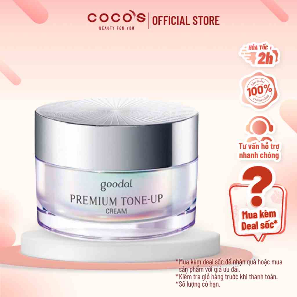 Kem Dưỡng trắng Ốc Sên Goodal Premium Snail Tone Up Cream 30ml