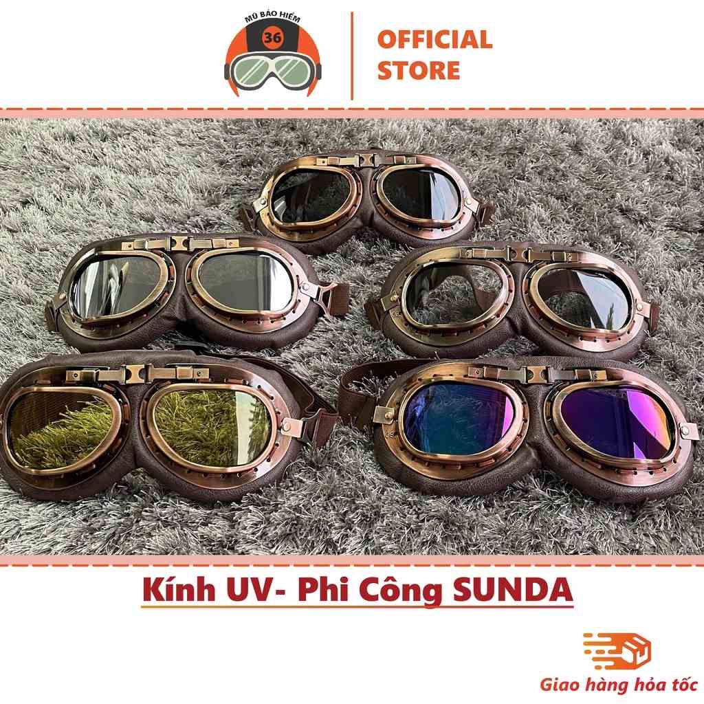 Kính UV- Phi Công SUNDA gắn mũ bảo hiểm nửa đầu