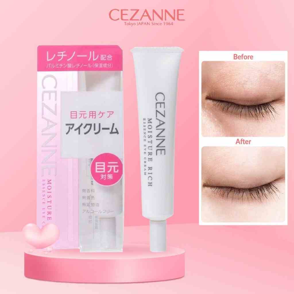 Kem dưỡng mắt Cezanne Moisture Rich Essence Eye Cream Nhật Bản giúp nâng cơ và chống lão hóa cho vùng da mắt 17g