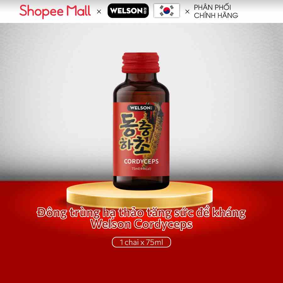 Đông trùng hạ thảo tăng sức đề kháng Welson Cordyceps 1 chai x 75ml