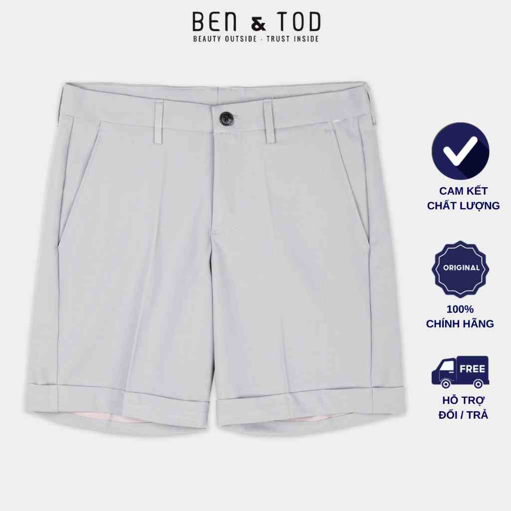 Quần đùi, quần short tây nam BEN & TOD cotton 100%, co giãn 4 chiều, thoáng mát 20092