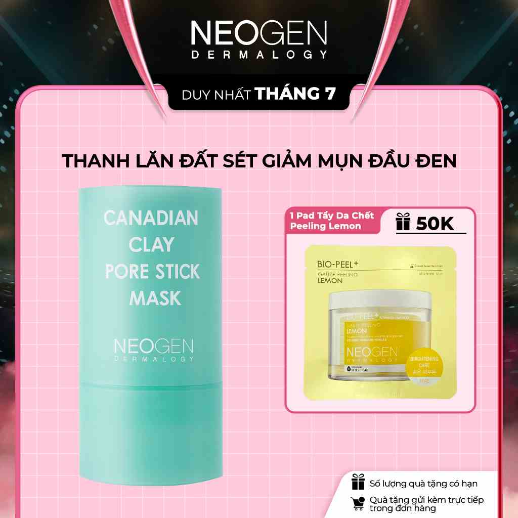 Thanh Lăn Mụn Đầu Đen Từ Đất Sét Bùn Băng Neogen Dermalogy Canadian Clay Pore Stick 28g