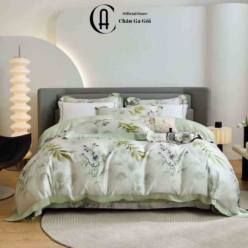 Bộ Chăn Ga Gối 100% Lụa Tencel Đủ Kích Thước Giường , Drap Mền Siêu Mát CA Bedding Decor