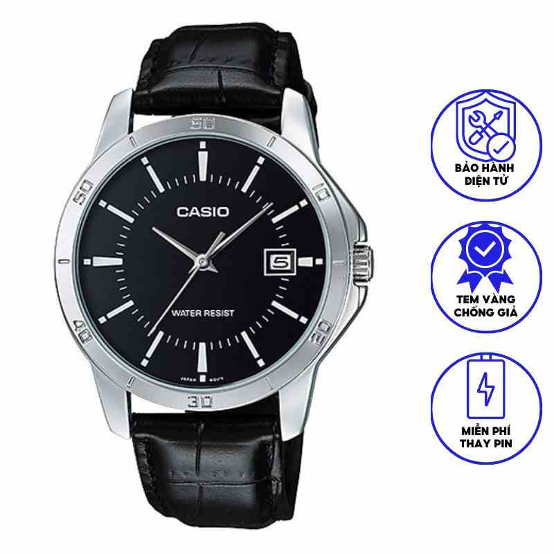 Đồng hồ nam dây da Casio MTP-V004L-1AUDF chính hãng