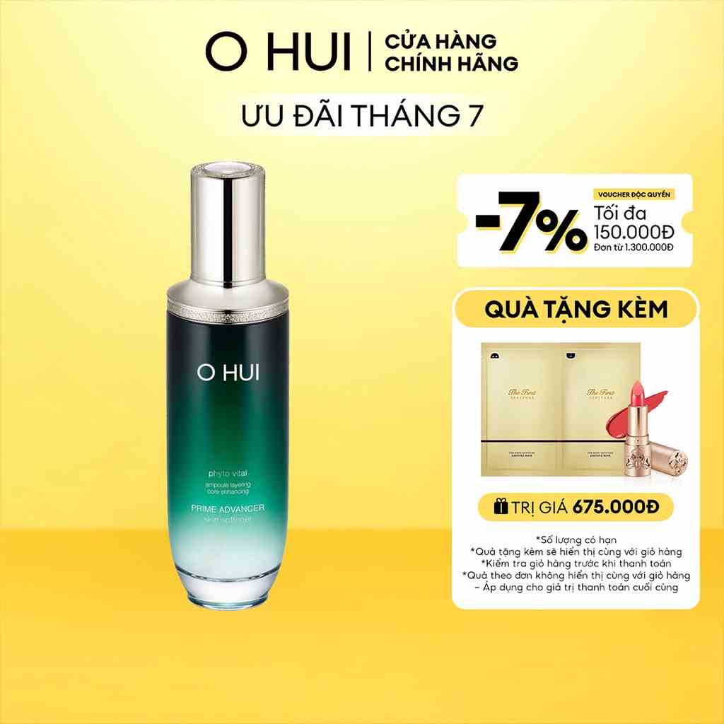 [Mã COSLUX07 giảm 120K đơn 1500K] Nước hoa hồng chống lão hoá OHUI Prime Advancer Skin Softener 150ml