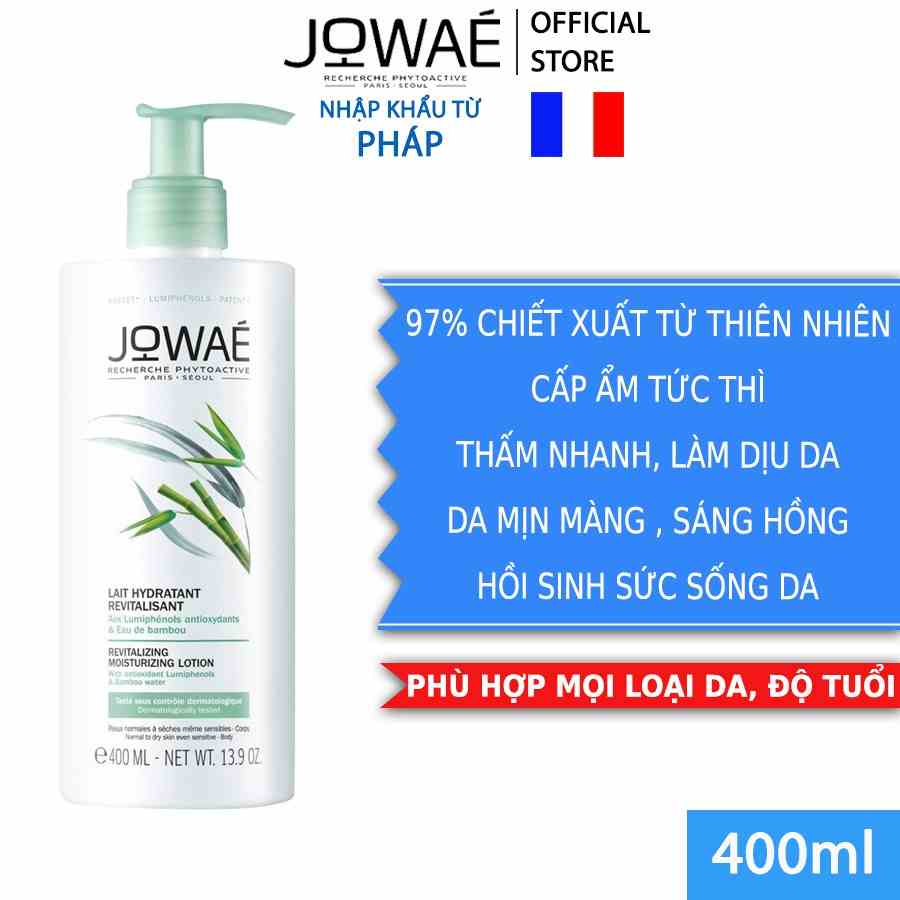 Sữa Dưỡng Thể Sáng Da JOWAE Cấp Ẩm Tức Thì Làm Dịu Sáng Hồng Da - Mỹ Phẩm Thiên Nhiên Nhập Khẩu Pháp 400ml