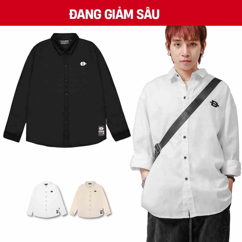 Áo sơ mi nam nữ dài tay form rộng nhiều màu local brand Davies Long Sleeve Uni Shirt | D27-S8