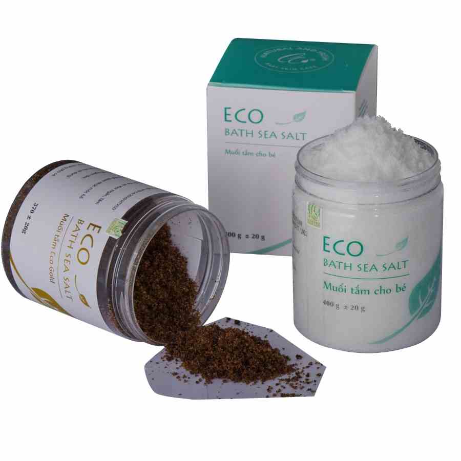 Combo 2 loại muối tắm bé Eco và Eco Gold Sinh Dược 400g