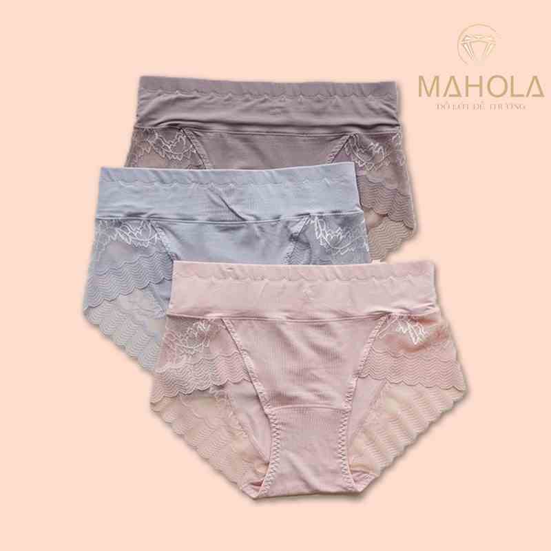 [Mã BMLTA35 giảm đến 35K đơn 99K] Quần lót gen bụng chất cotton pha ren _Mahola_ LC16