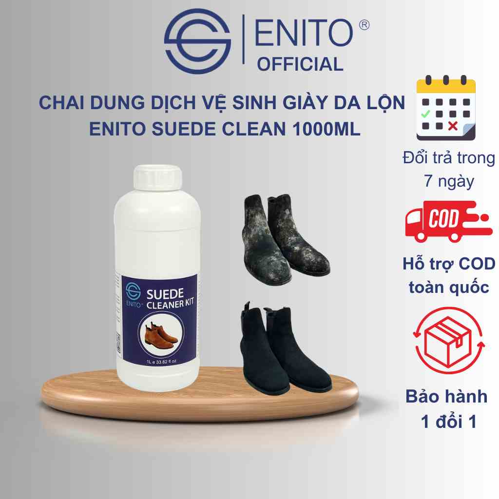 Can Dung Dịch Enito Suede Cleaner 1000ml - Chuyên Dùng Để Vệ Sinh Giày Da Lộn Khuyên Dùng Cho Đại Lý