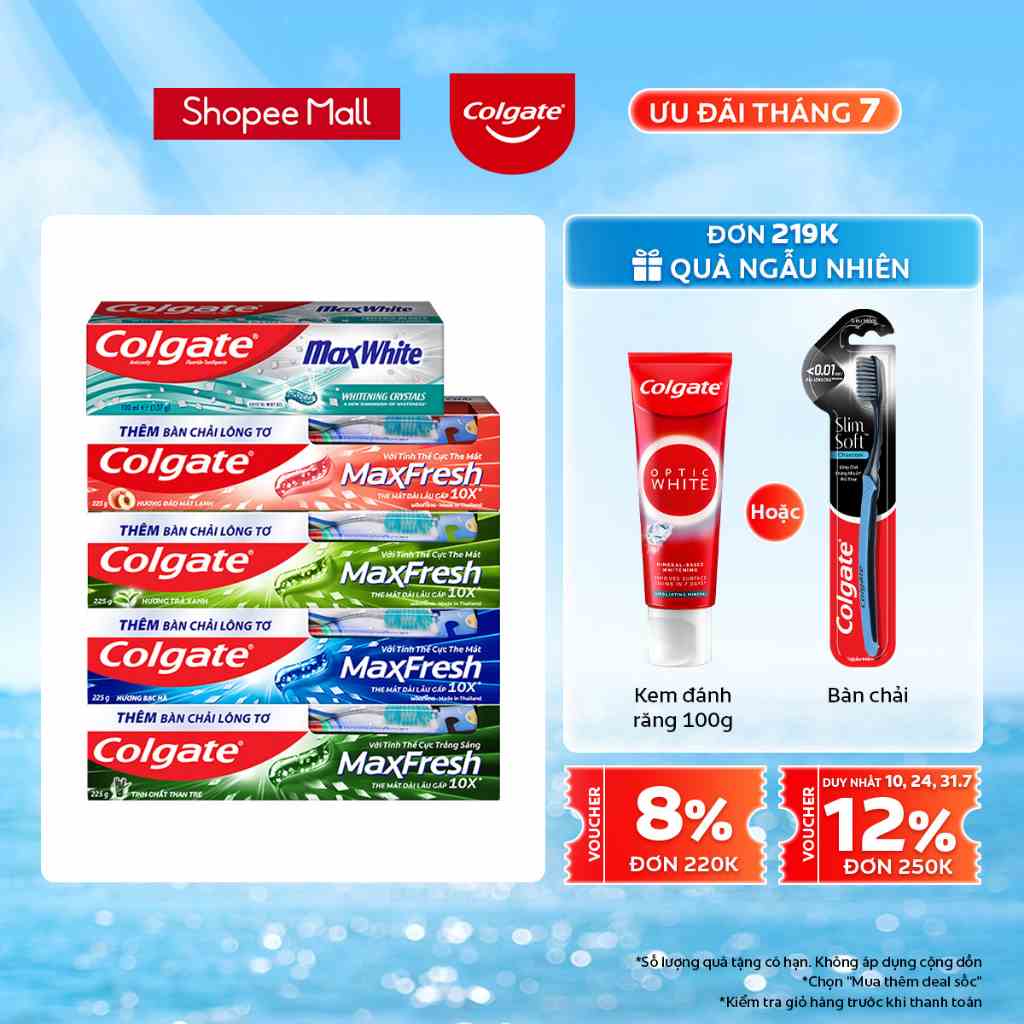 Kem đánh răng Colgate Maxfresh the mát 225g