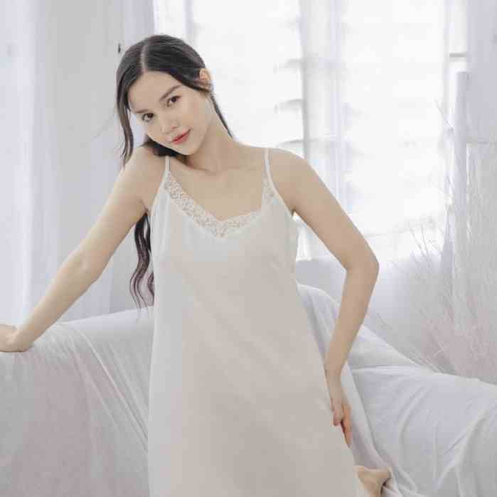 [Mã BMLTA35 giảm đến 35K đơn 99K] [DREAMII] Váy Ngủ Lụa Kylie Set White Cao Cấp