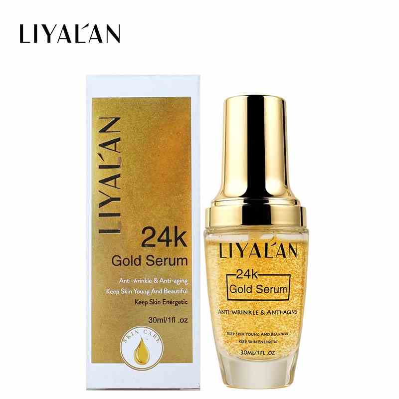 Serum LIYALAN chứa nano vàng 24K giúp dưỡng trắng chống lão hóa cho da 30ml