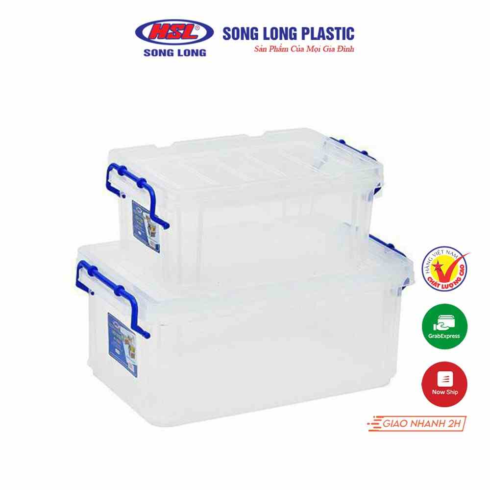 Bộ 2 hộp đựng thực phẩm nhựa có nắp Song Long Plastic đa năng - 2222