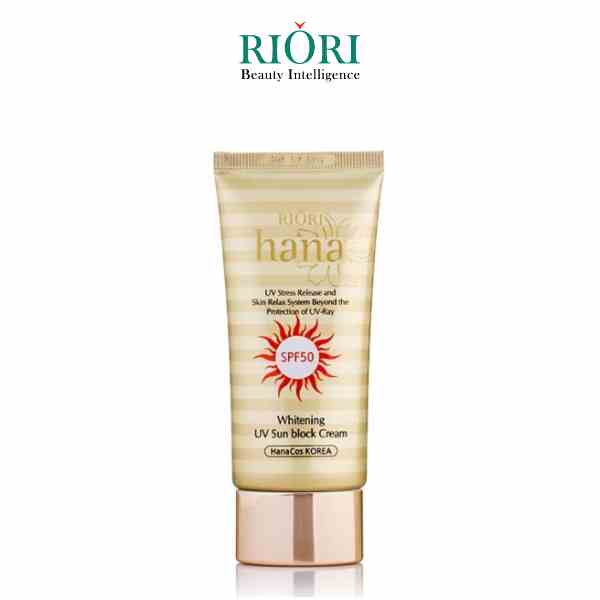 Kem Chống Nắng Dưỡng Trắng Nâng Tone Da SPF 50+ RIORI WHITENING UV SUN BLOCK CREAM 50G