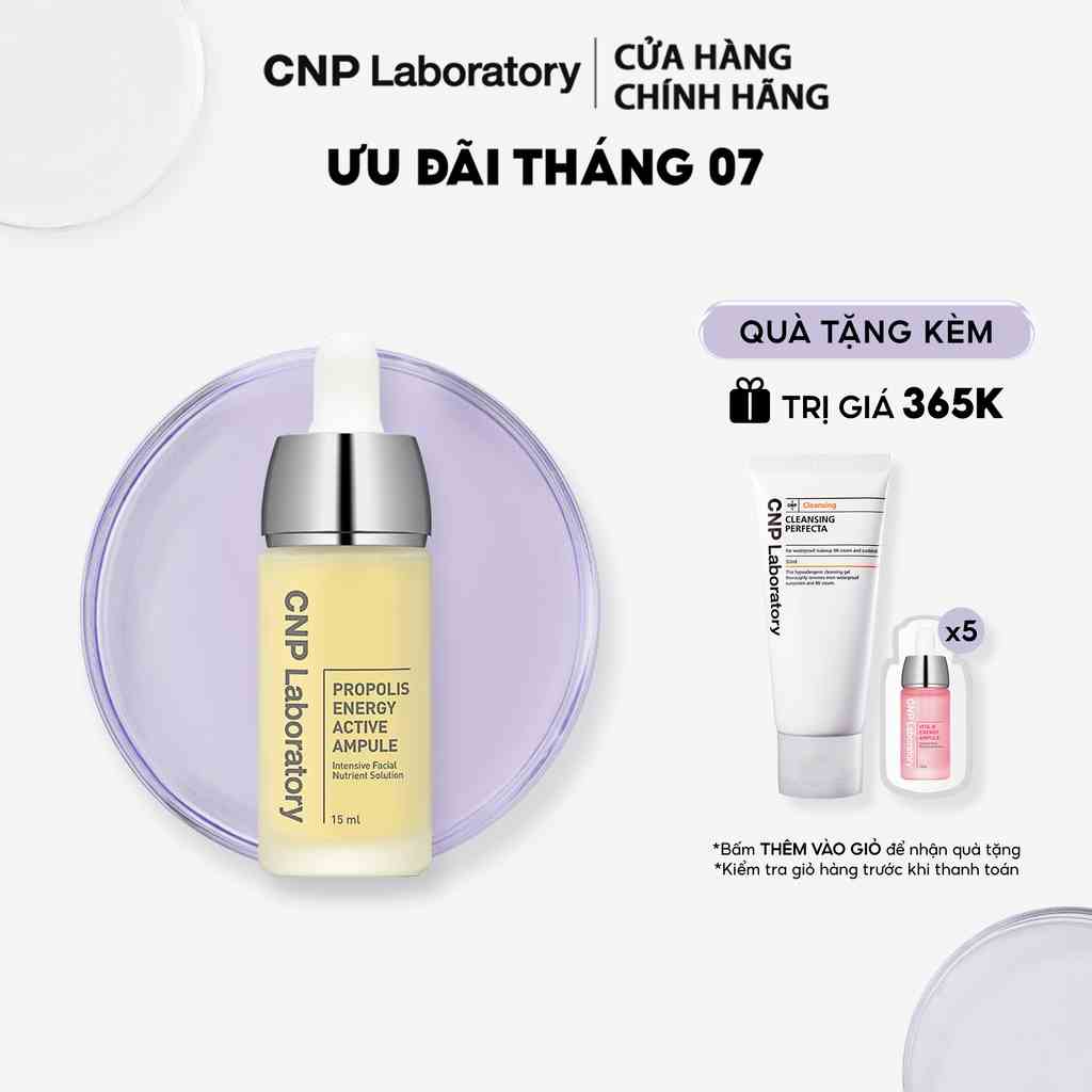 [Mã COSCNBE6 giảm 10% đơn 500K] Tinh chất keo ong tái tạo phục hồi da CNP Laboratory Propolis Energy Ampule 15ml