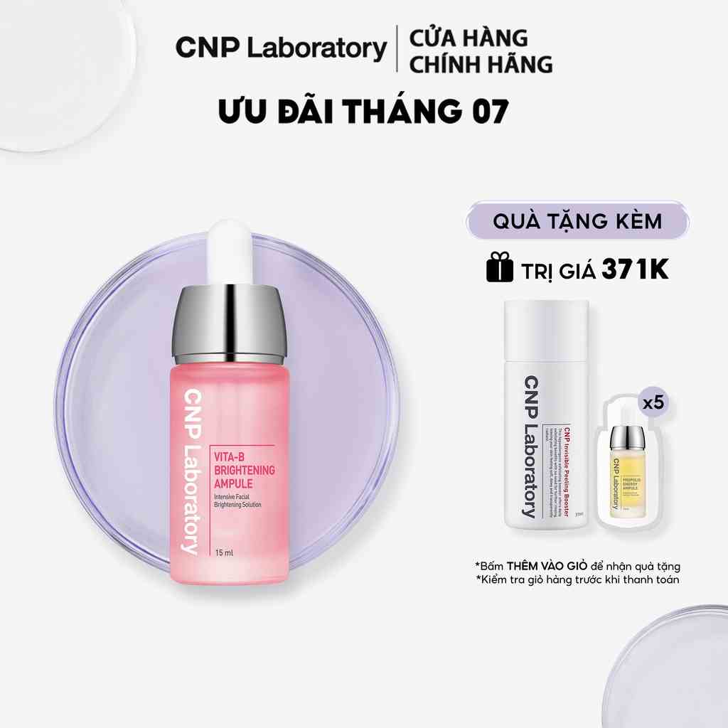 [Mã COSCNBE6 giảm 10% đơn 500K] Tinh chất hồng Vitamin B làm sáng da CNP Laboratory Vita-B Energy Ampule 15ml