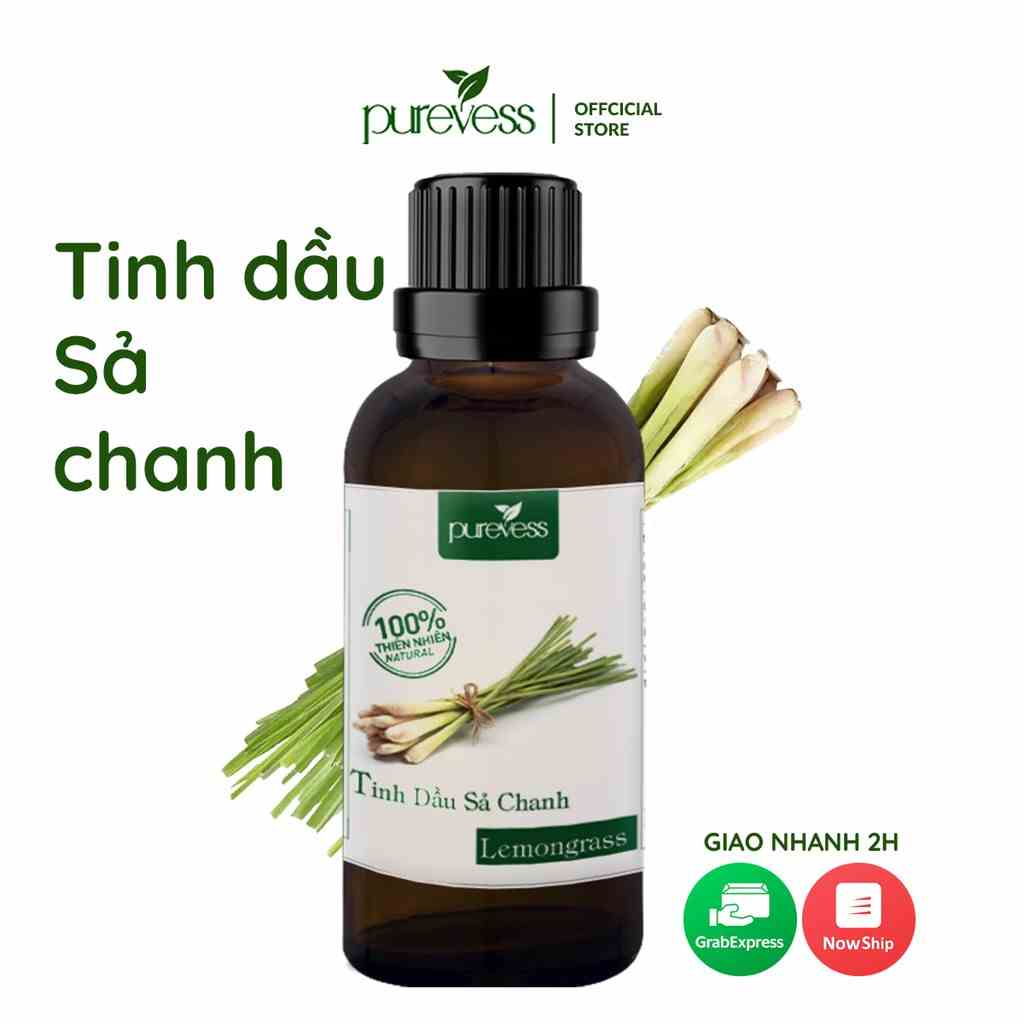 Tinh dầu Sả Chanh giúp thư giãn đuổi muỗi PUREVESS 50ml