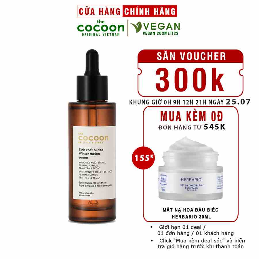 Tinh chất bí đao cocoon 70ml serum Winter melon