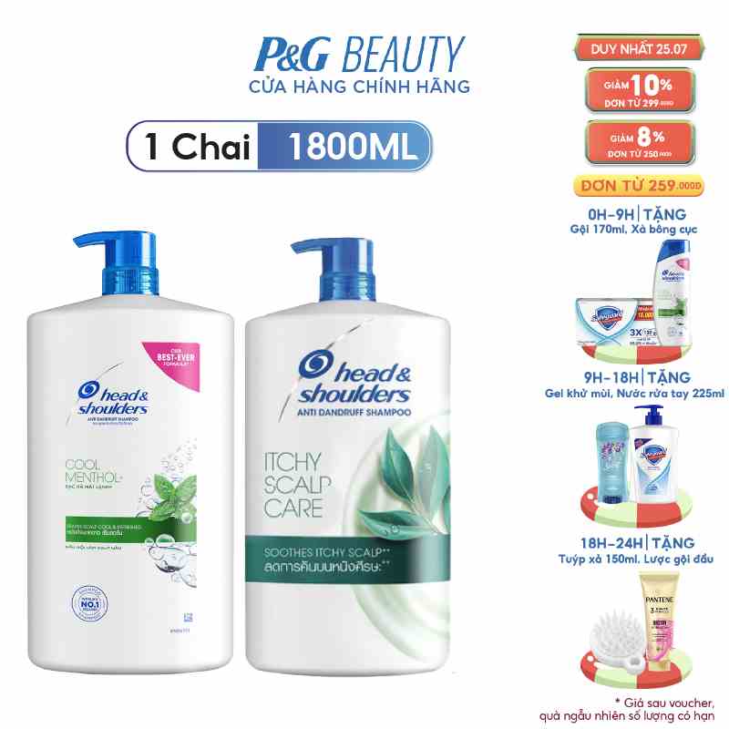 Dầu Gội Head&Shoulders chai 1800ml