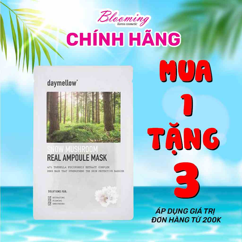 [Mã BMLTA35 giảm đến 35K đơn 99K] Mặt Nạ Daymellow Snow Mushroom Real Ampoule Mask Chiết Xuất Từ Nấm Tuyết 27ml