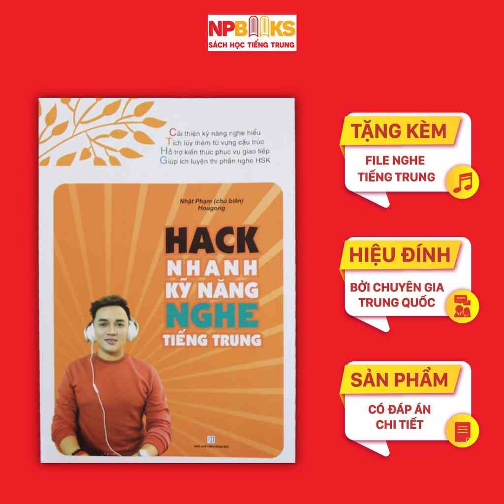 [Mã BMLTB35 giảm đến 35K đơn 99K] Sách - Hack nhanh kỹ năng nghe tiếng Trung