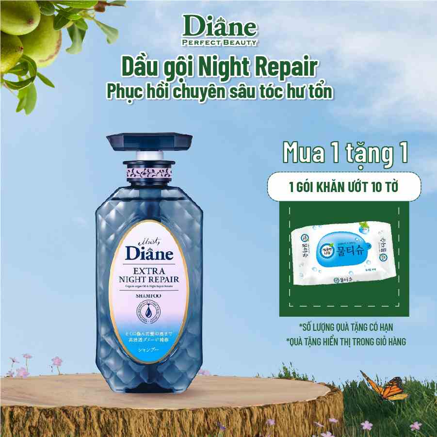 [Mã BMLTB35 giảm đến 35K đơn 99K] Dầu gội phục hồi chuyên sâu tóc hư tổn Moist Diane Extra Night Repair 450ml