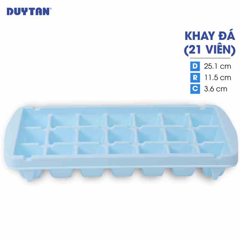 [Mã BMLTA35 giảm đến 35K đơn 99K] Khay đá 21 viên nhựa DUY TÂN (25 x 11.5 x 3.6 cm) - 13009