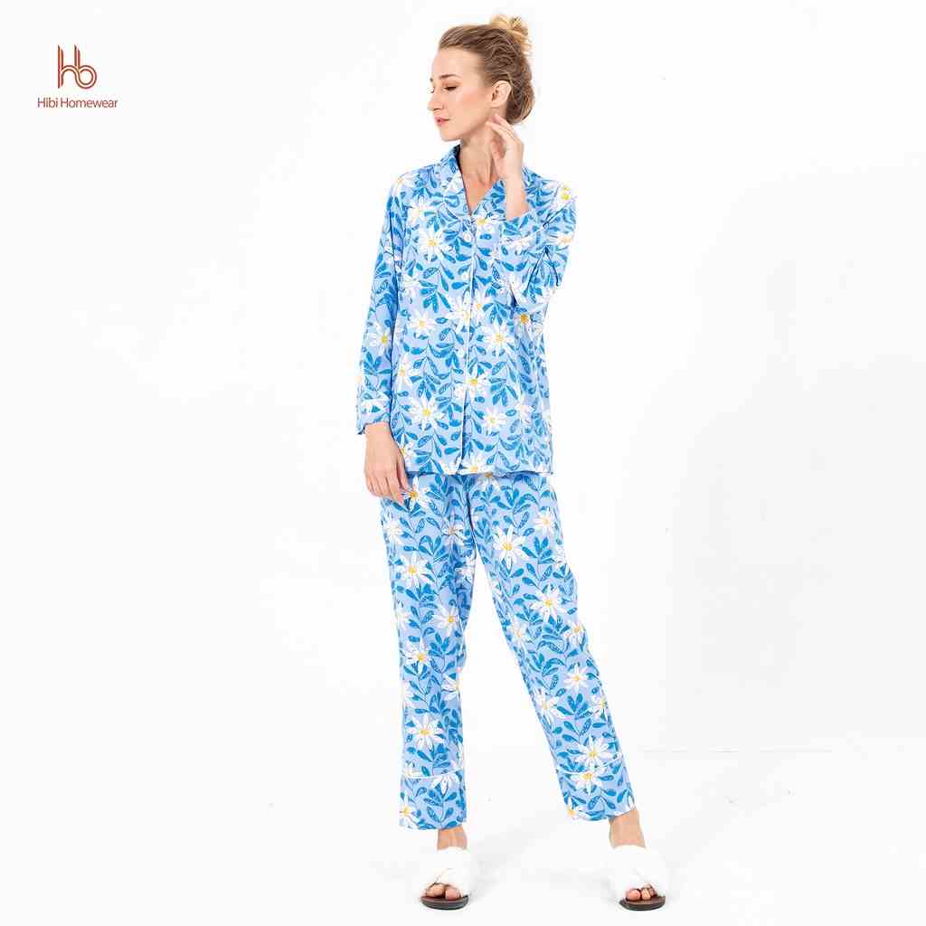 Set đồ bộ dài tay dài mặc nhà pijama Hibi HB109 - Quần có túi