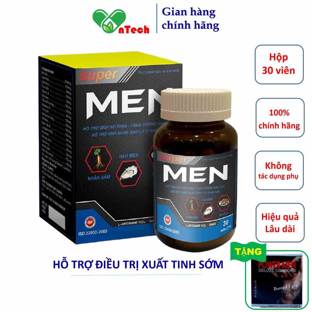 Tinh chất hàu Best Life Super men Hỗ trợ điều trị yếu sinh lý cải thiện xuất tinh sớm rối loạn cương dương hộp 30 viên