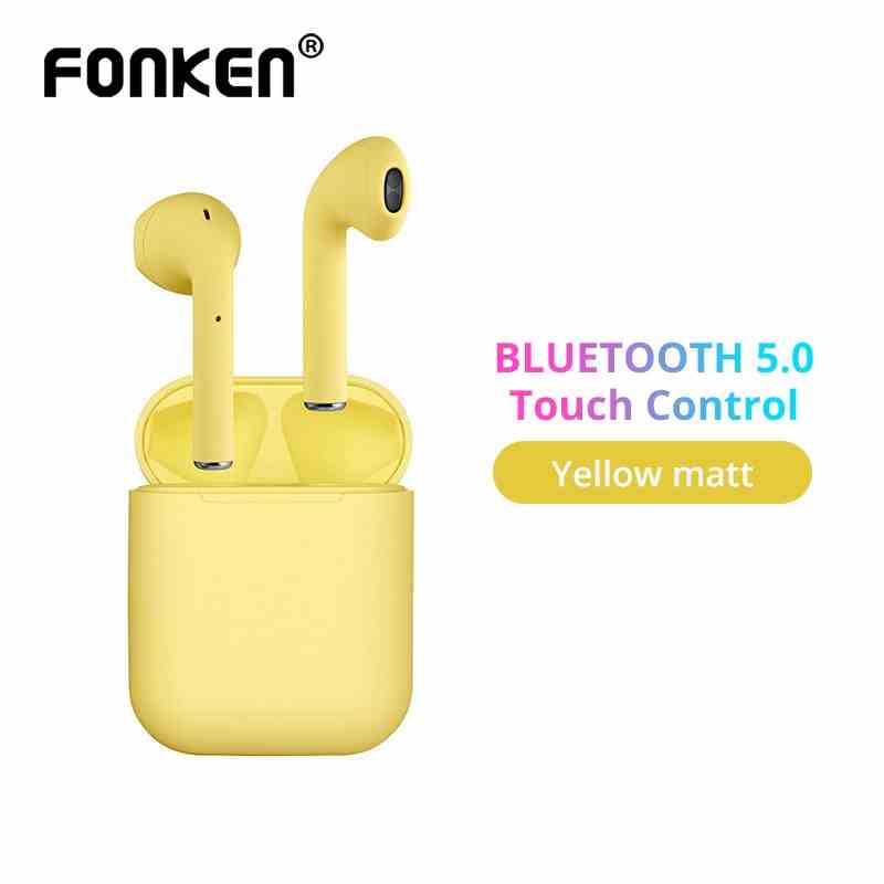 Tai Nghe Nhét Tai FONKEN Bluetooth 5.0 Cảm Biến Âm Thanh Cho Android