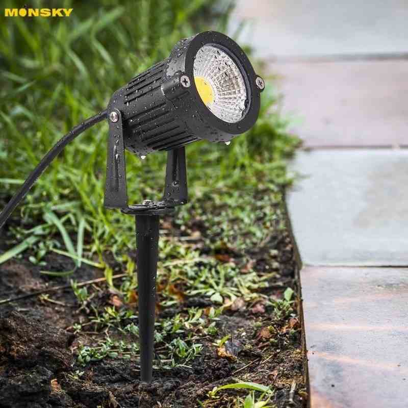 Đèn Led MONSKY cắm cỏ sân vườn đùng điên trang trí hiện đại (Bao gồm cột cắm đất và đế bắt cột).