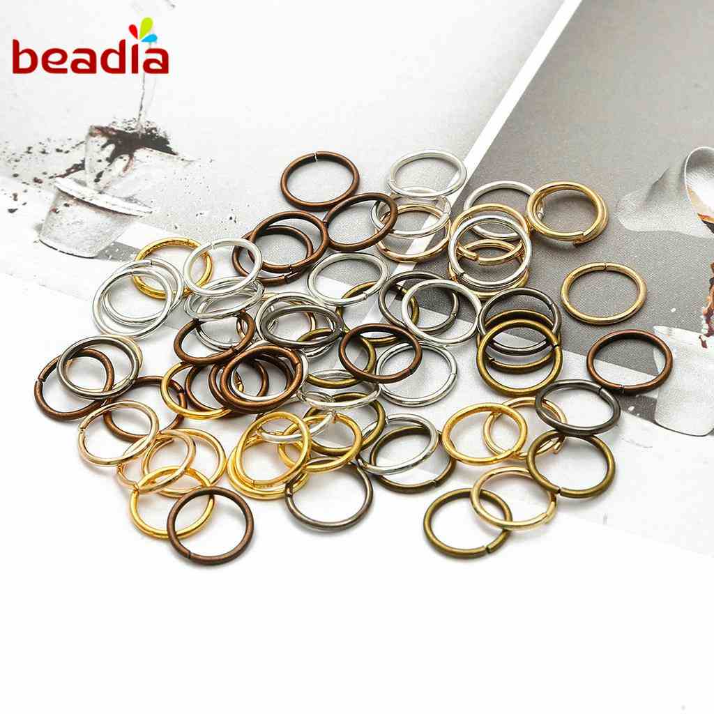 BEADIA Bộ 200-500 khoen nối trang sức 3-8mm thiết kế tiện dụng chất lượng cao