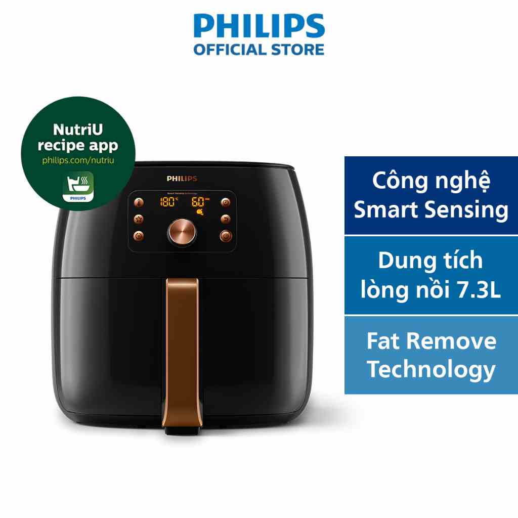 Nồi chiên không dầu PHILIPS size XXL HD9860 /90 - Hàng Chính Hãng