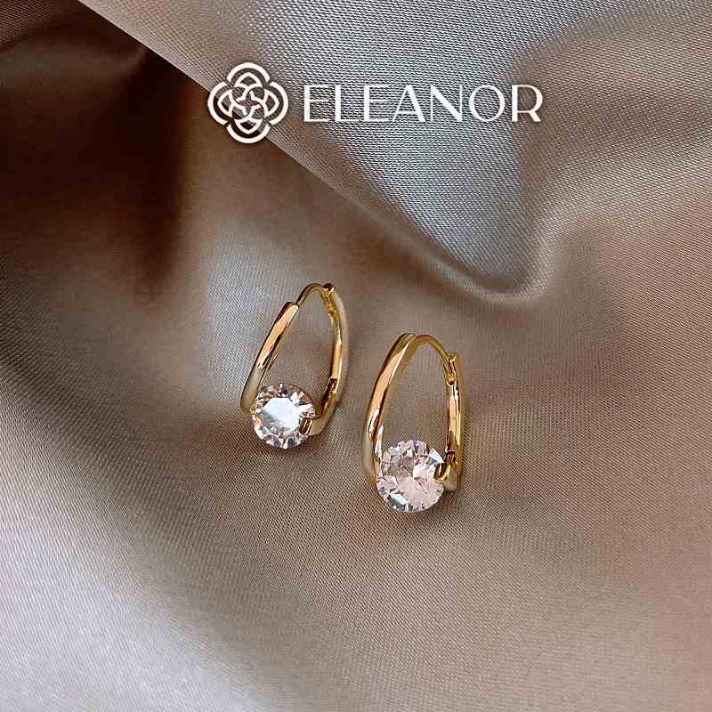 Bông tai nữ chuôi bạc 925 Eleanor Accessories đính đá basic phụ kiện trang sức 4397