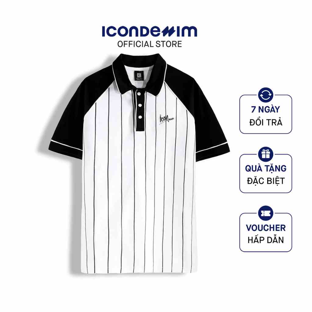 Áo Polo Nam Bóng Chày ICONDENIM Chữ Ký Thêu PLID0063