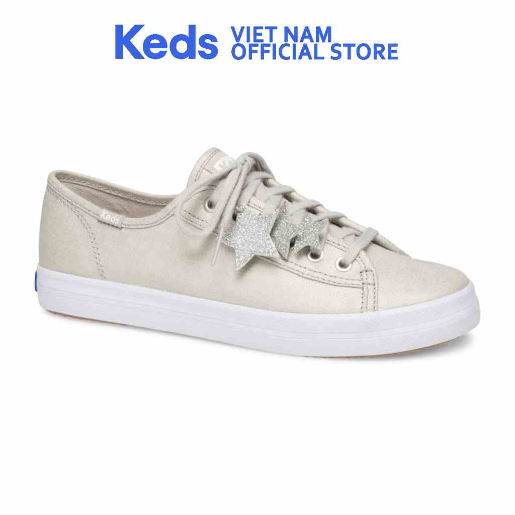 Giày Keds Nữ - Kickstart Canvas Glitter Star Silver - KD060086